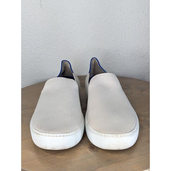 Rothys The Original Slip On Flat Sneakers Wms Size 10.5 Sand Fabric Casual - Picture 5 of 12